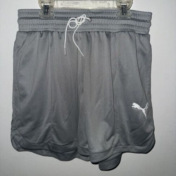 Puma Pants - Puma Women's Foundation Basketball Draw String Shorts Sz L Gray NWT MSRP $40